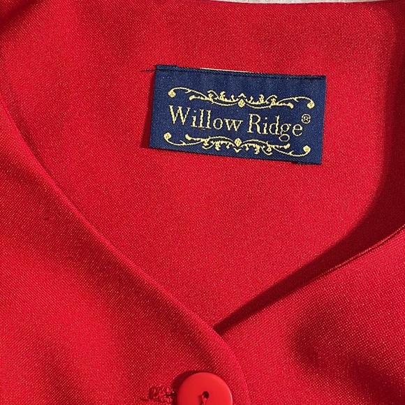 Vintage Willow Ridge 3-Piece Blazer, Floral Print Skirt & Scarf Set - Picture 3 of 7